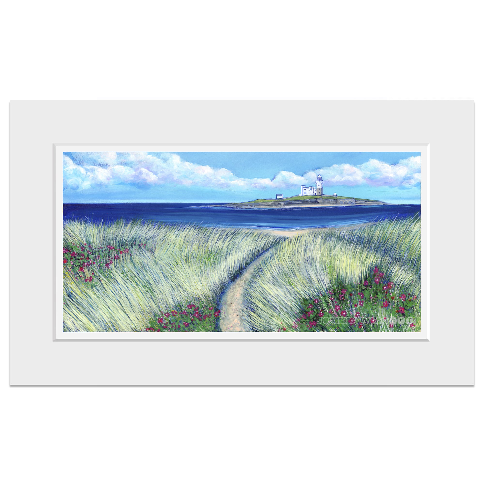 Blue Sky over Coquet Island - Northumberland Art Print
