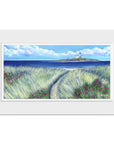 Blue Sky over Coquet Island - Northumberland Art Print