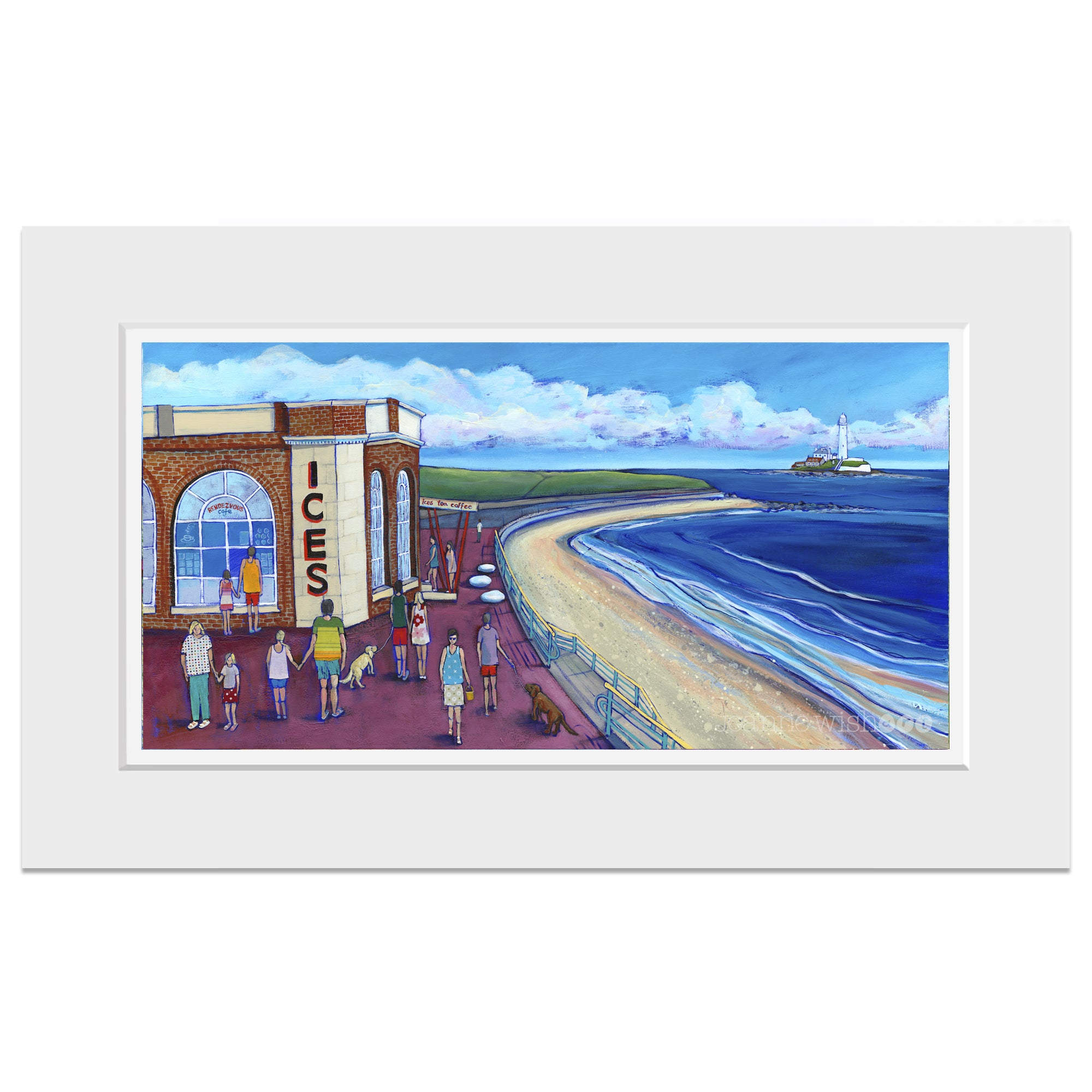 Blue Sky over Rendezvous | Whitley Bay Art Print