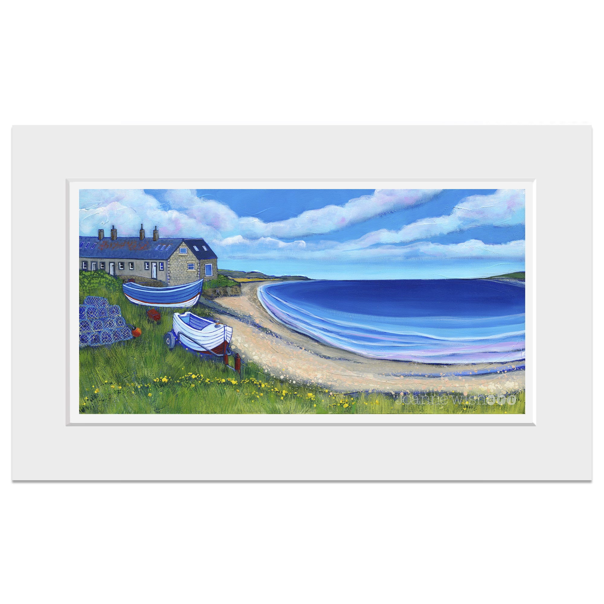 Blue Sky over Boulmer - Northumberland Art Print