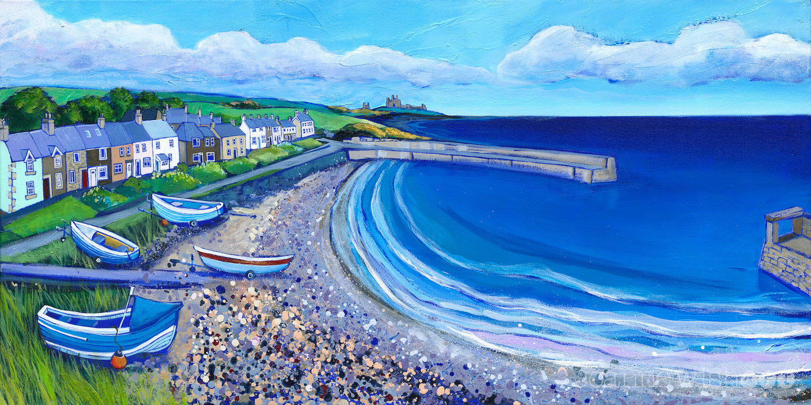 Blue Sky Over Craster - Northumberland Art Print