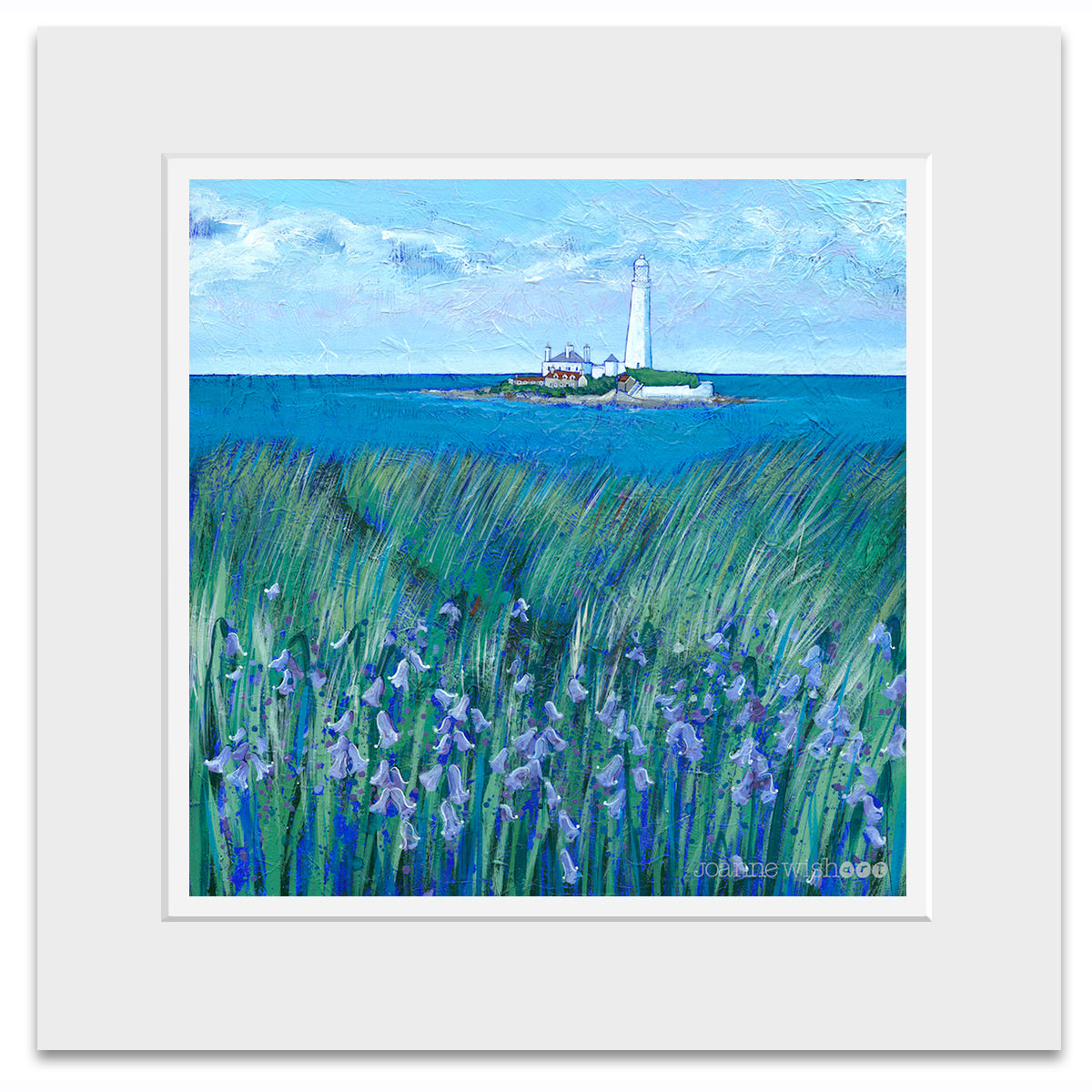 Bluebells at St Mary’s Island Art Print