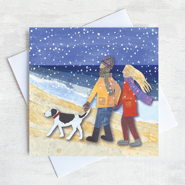 A Wintery Dog Walk | Christmas Card
