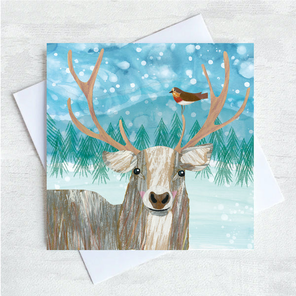 Winter Festive Greetings Card Pack of 6