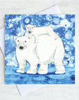 Winter Polar Bear Hugs Festive Christmas Card