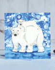 Winter Polar Bear Hugs Festive Christmas Card