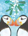 Puffins and Mistletoe | Christmas Card