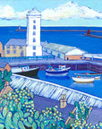 A print of North Shields Fish Quay featuring the Low lights and fishing vessels.