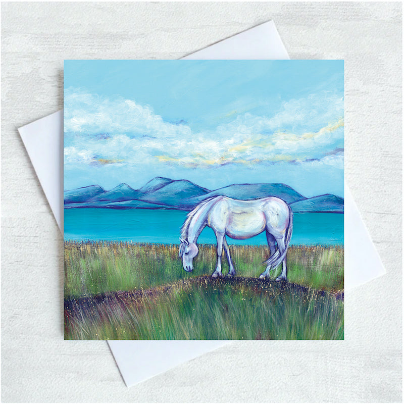 Grazing Pony | Tiree Greetings Card