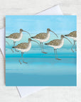 A curlew greetings card by artist Joanne Wishart.