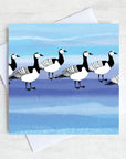 Barnacle geese greetings card