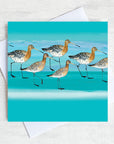 A godwits greetings card. 