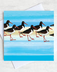 An oystercatchers greetings card. 