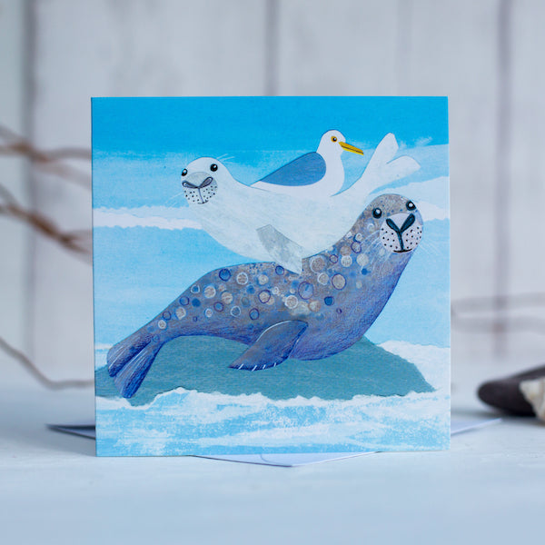 Seal Pup Snuggles | Greetings Card