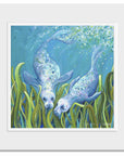 Beneath the Waves Grey Seal Art Print