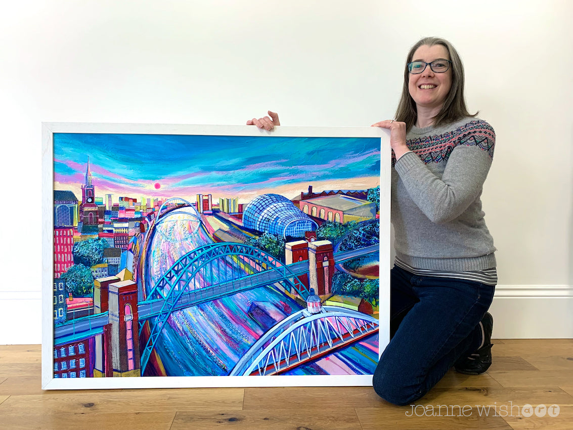 Tyne River Flows | Newcastle Cityscape Painting