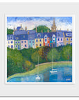 A mounted print of Lovaine terrace in Alnmouth Northumberland.
