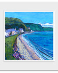 A mounted print of sleepy scottish coastal harbour village of Burnmouth.