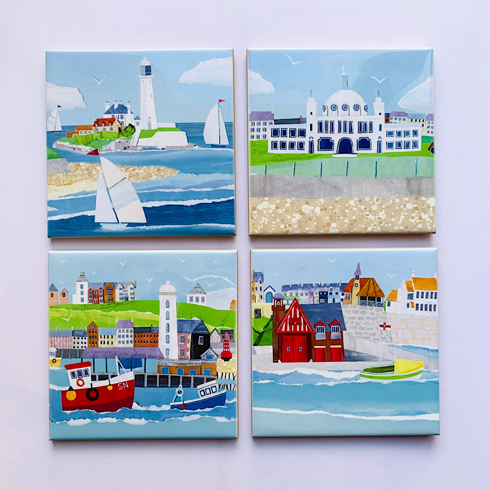 North Tyneside Ceramic Coaster Gift Set