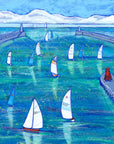 A print featuring sailing boats on the River Tyne.