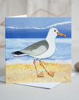 Seagull on Beach - Card