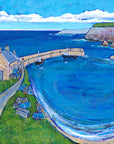 A limited edition print of Cove Harbour in Scotland.