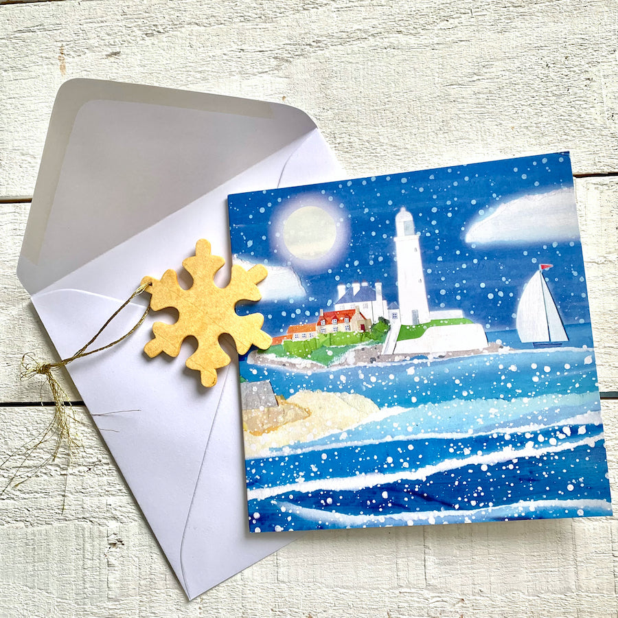 Winter on St Mary&#39;s Island | Christmas Card