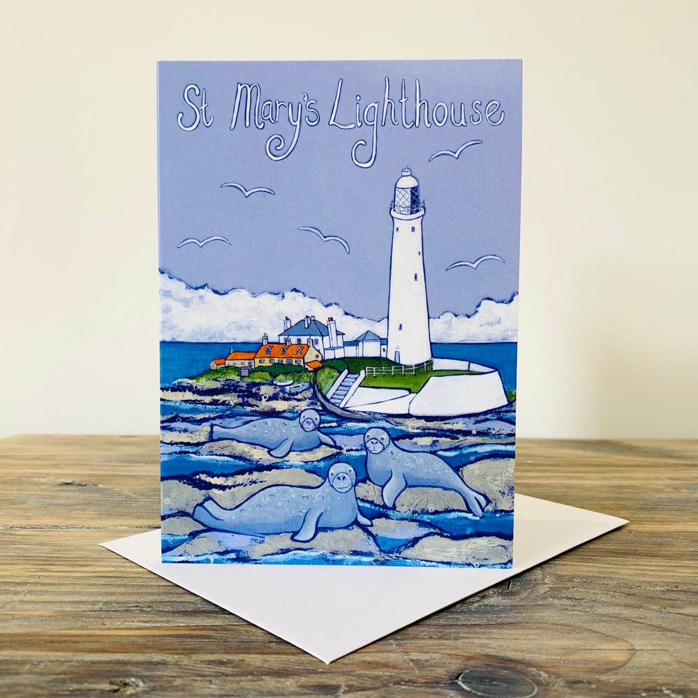 St Mary&#39;s Lighthouse Greetings Card