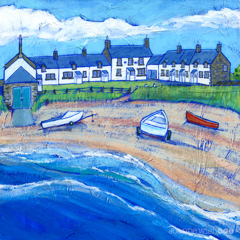 The Ship Inn pub in Northumberland captured in a print by Joanne Wishart