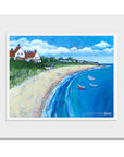 a mounted print of Whitburn Beach.