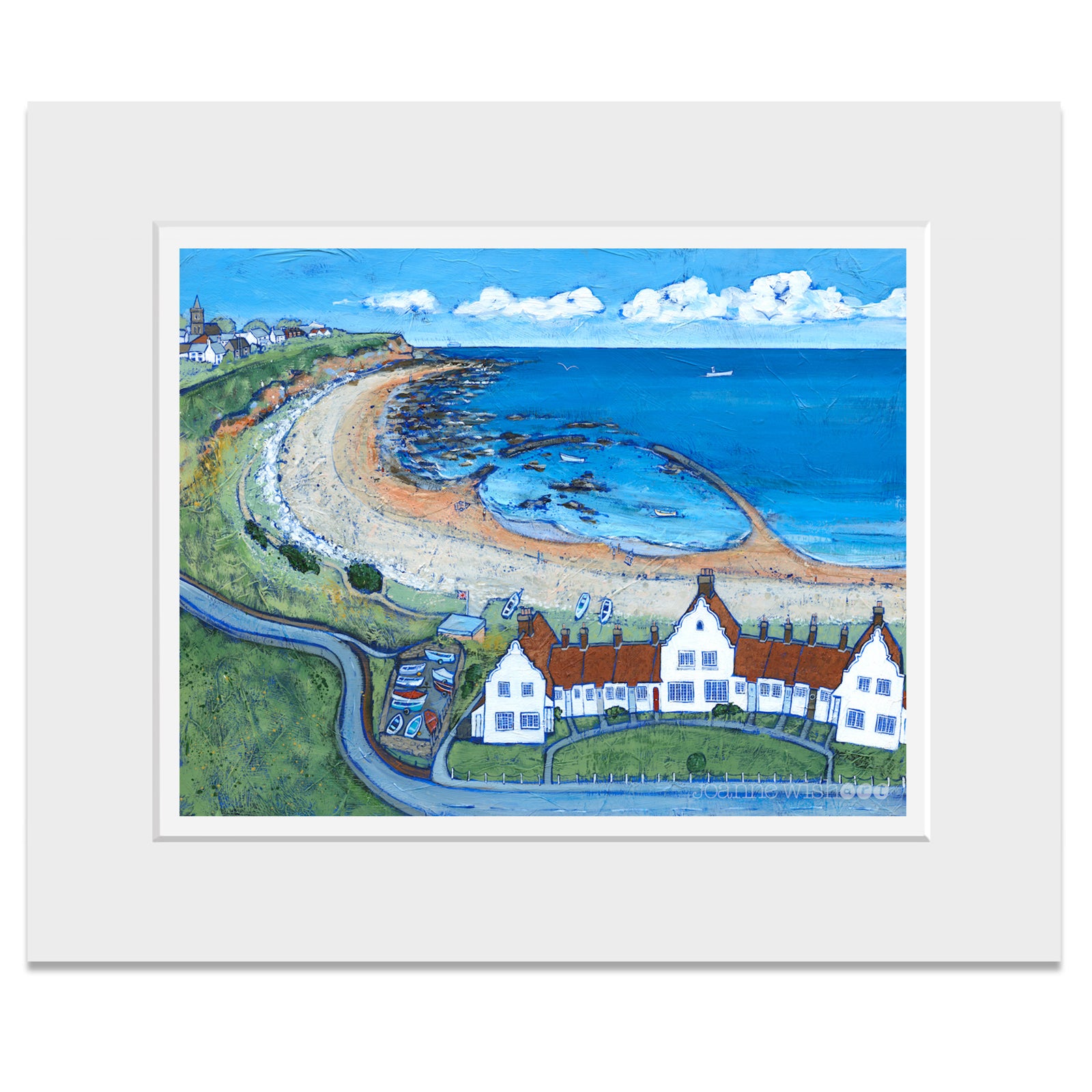 A mounted print of Whitburn Bents.