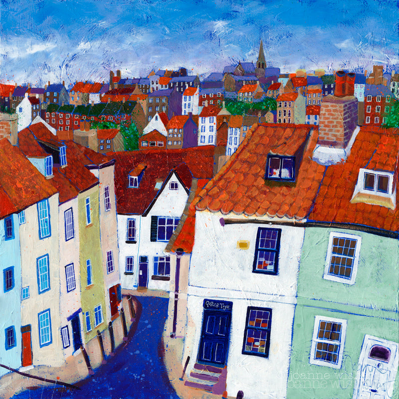 A fine art print of the rooftops over Whitby. 