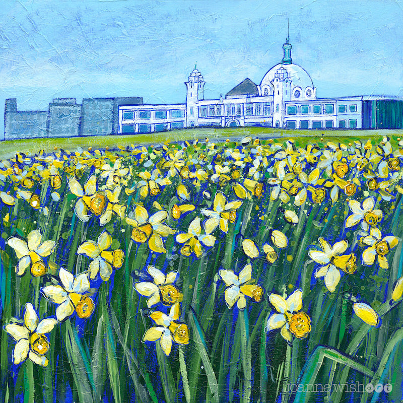 Daffodils at the Dome | Whitley Bay Art Print