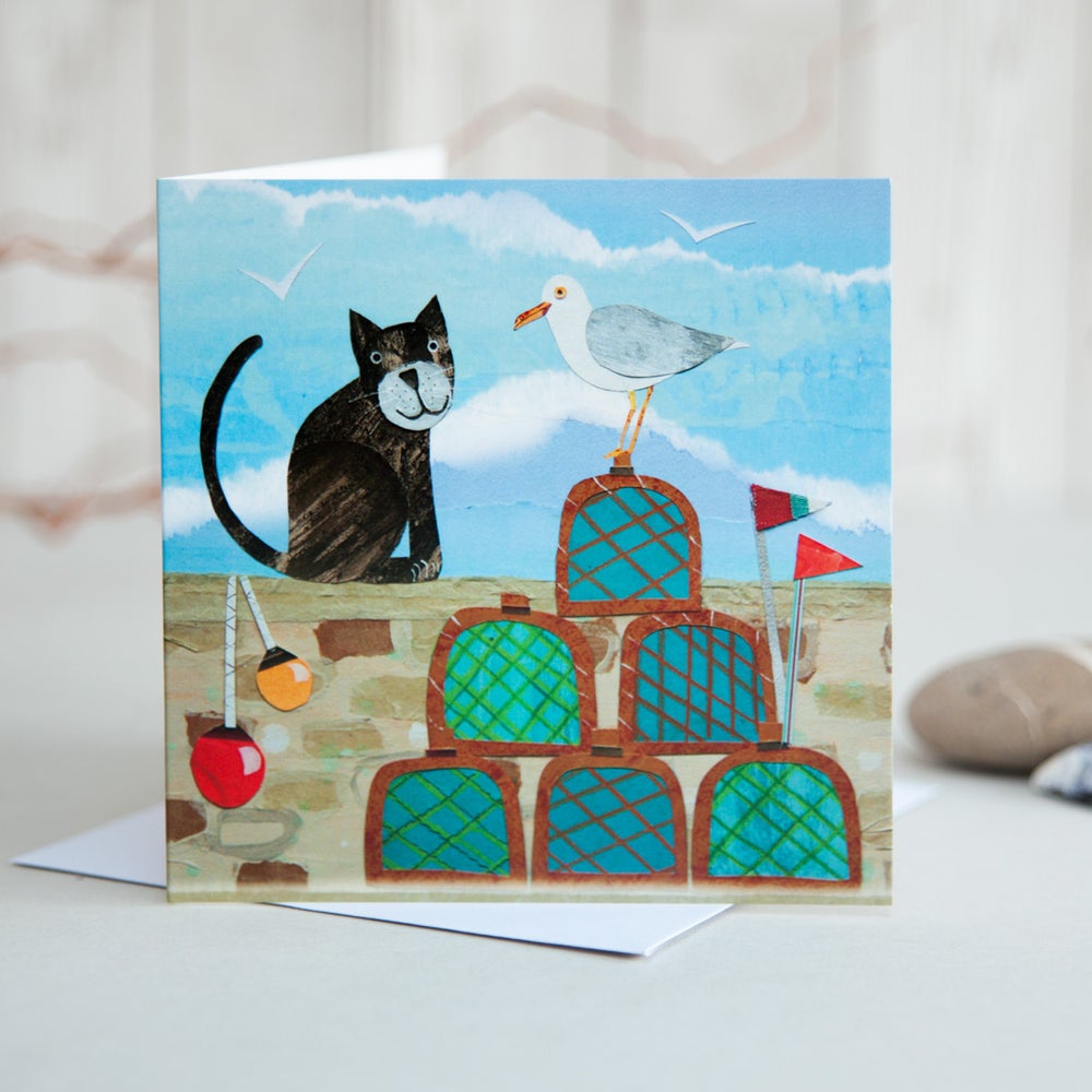 Cat &amp; Lobster Pots - Card