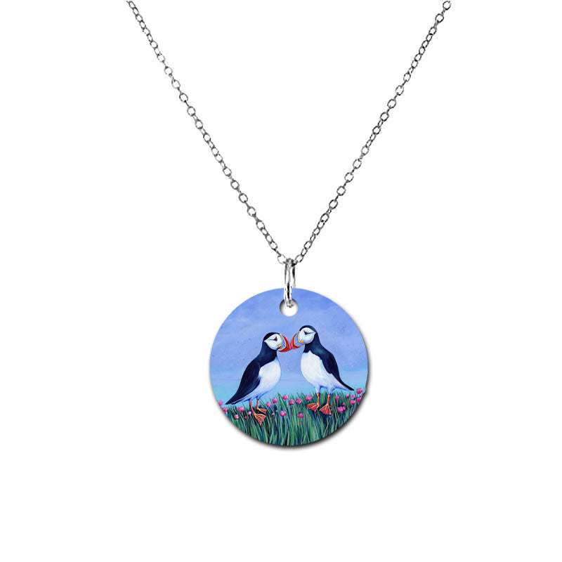 Puffins &amp; Sea Pinks Necklace